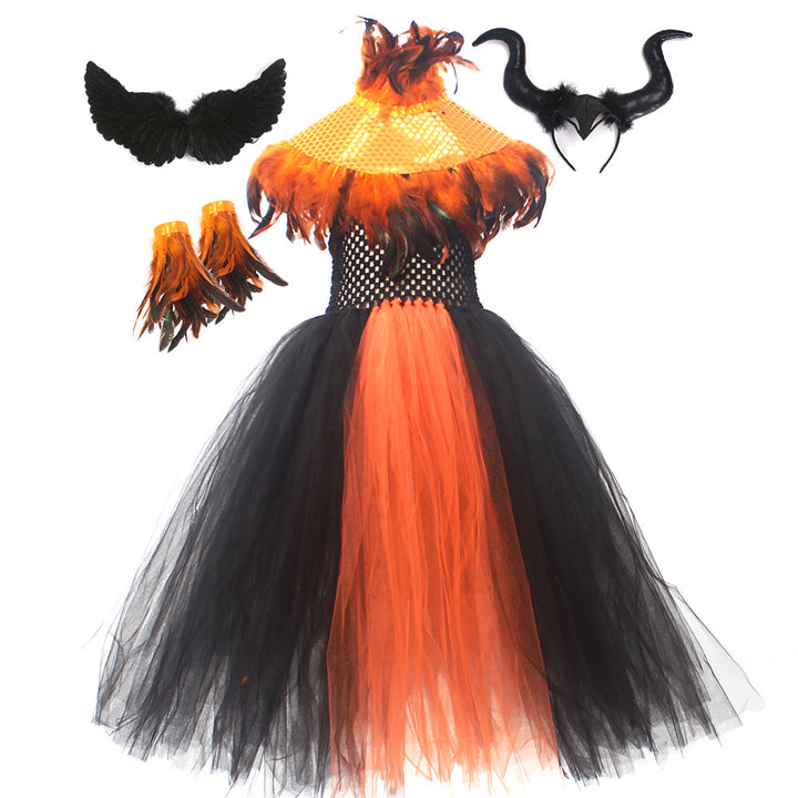 Halloween Cosplay Costume dress Maleficent Witch Dress
