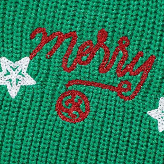 Baby Toddler Christmas Letter Embroidery Knit Sweater