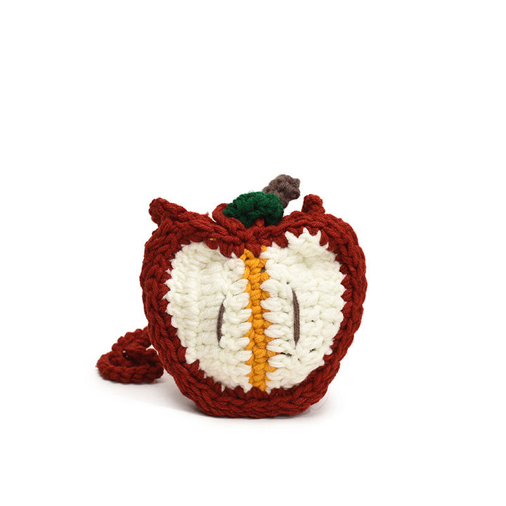 Handmade Crocheted Apple Mini Cute crossbody bag