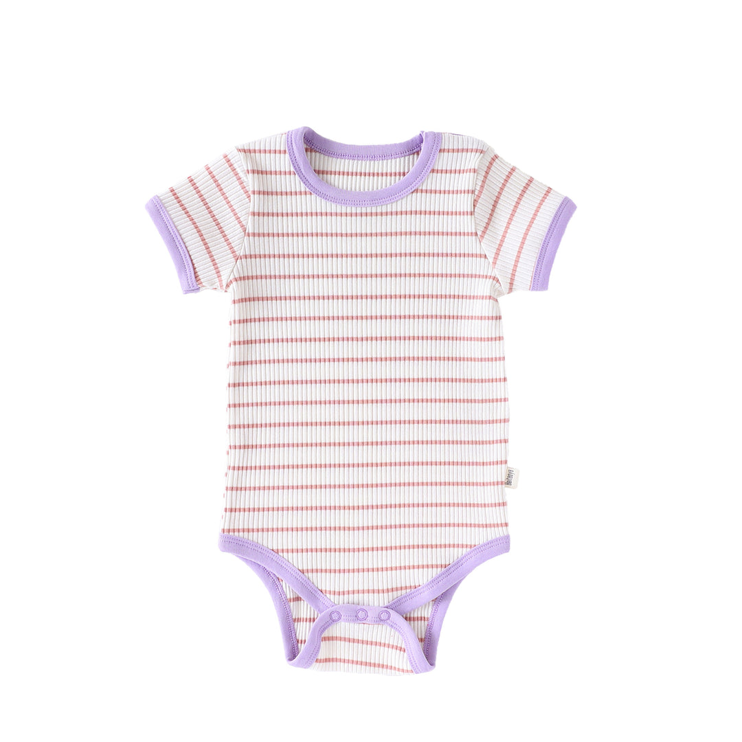 Summer Baby Pure Cotton Short-sleeved Striped Romper