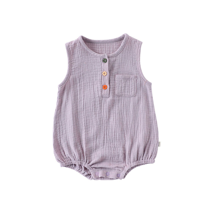 Summer baby boys girls pure cotton crepe triangle romper