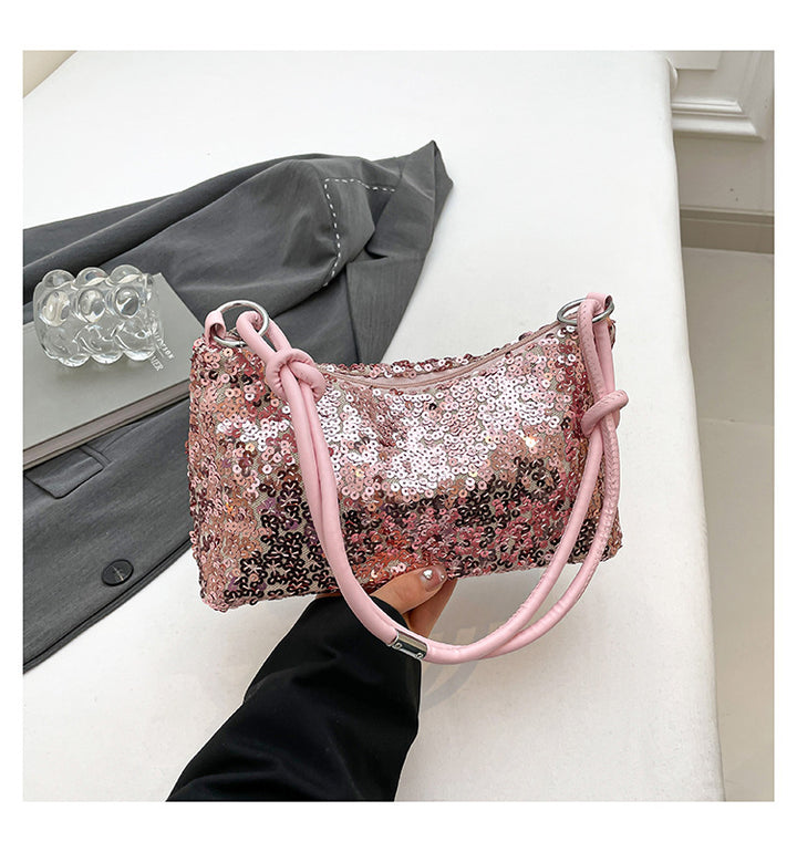 Sparkling sequined women's shoulder bag