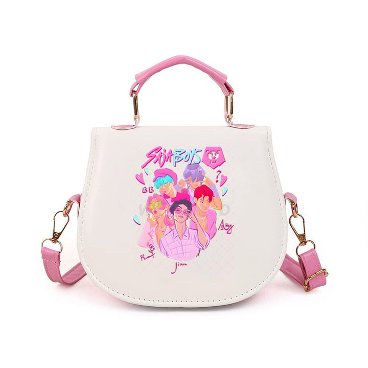 Kpop Demon Hunter small PU handbag shoulder bag-pink