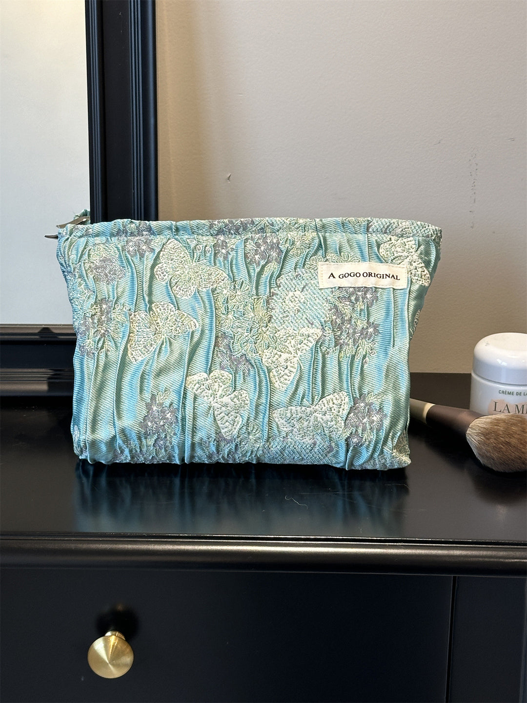 Butterfly Textured cosmetic bag portable travel toiletry bag