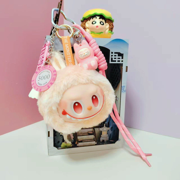 Plush Labubu keychain creative bag pendant small gifts