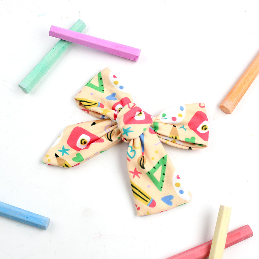 Back to school pencil bow hair clips students hair accessories