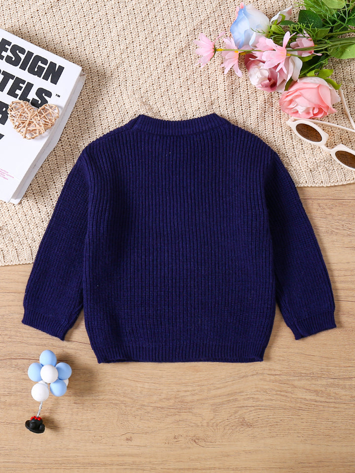 Notre Dame Embroidered Long-Sleeved Sweater for baby