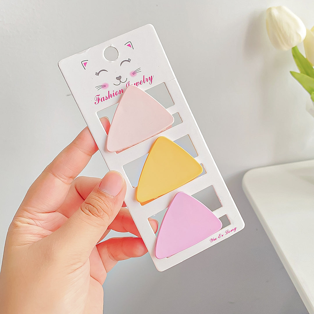 Candy color small clip girls hair clip set
