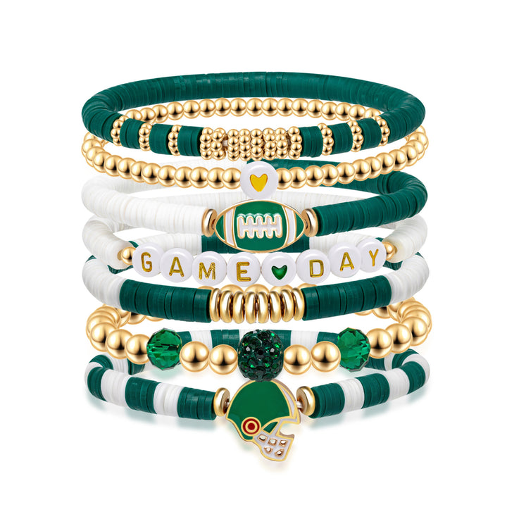 Football Game Day multi-layer beaded bracelets