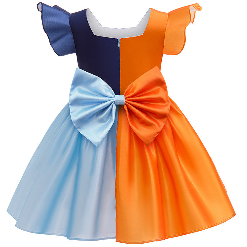 Girls' Bluey Cartoon inspired dress birthday dress