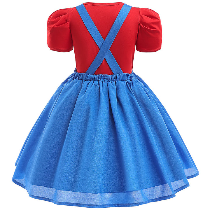 Girls' Super Mario inspired dress birthday dress