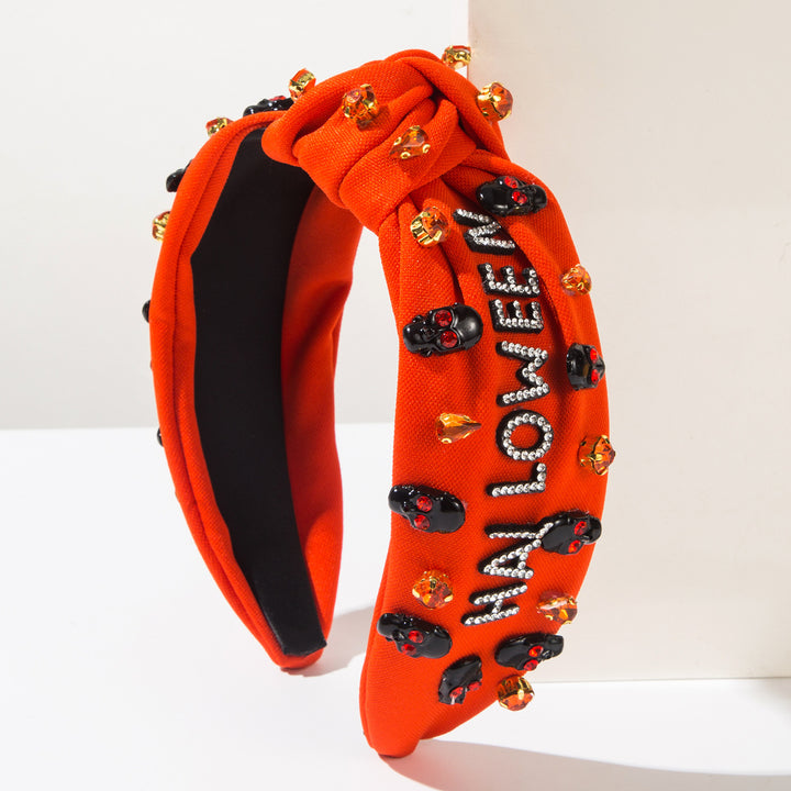 HALLOWEEN diamond-studded skull headband