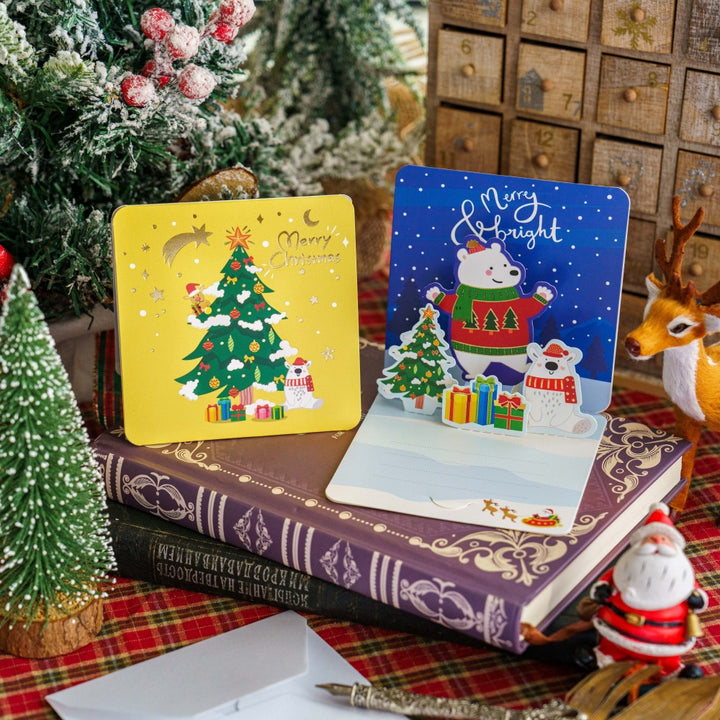 3D Christmas Holiday Greeting Cards Christmas Gift Card