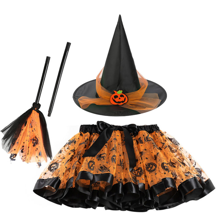 Halloween little devil mesh tutu skirt Halloween costumes