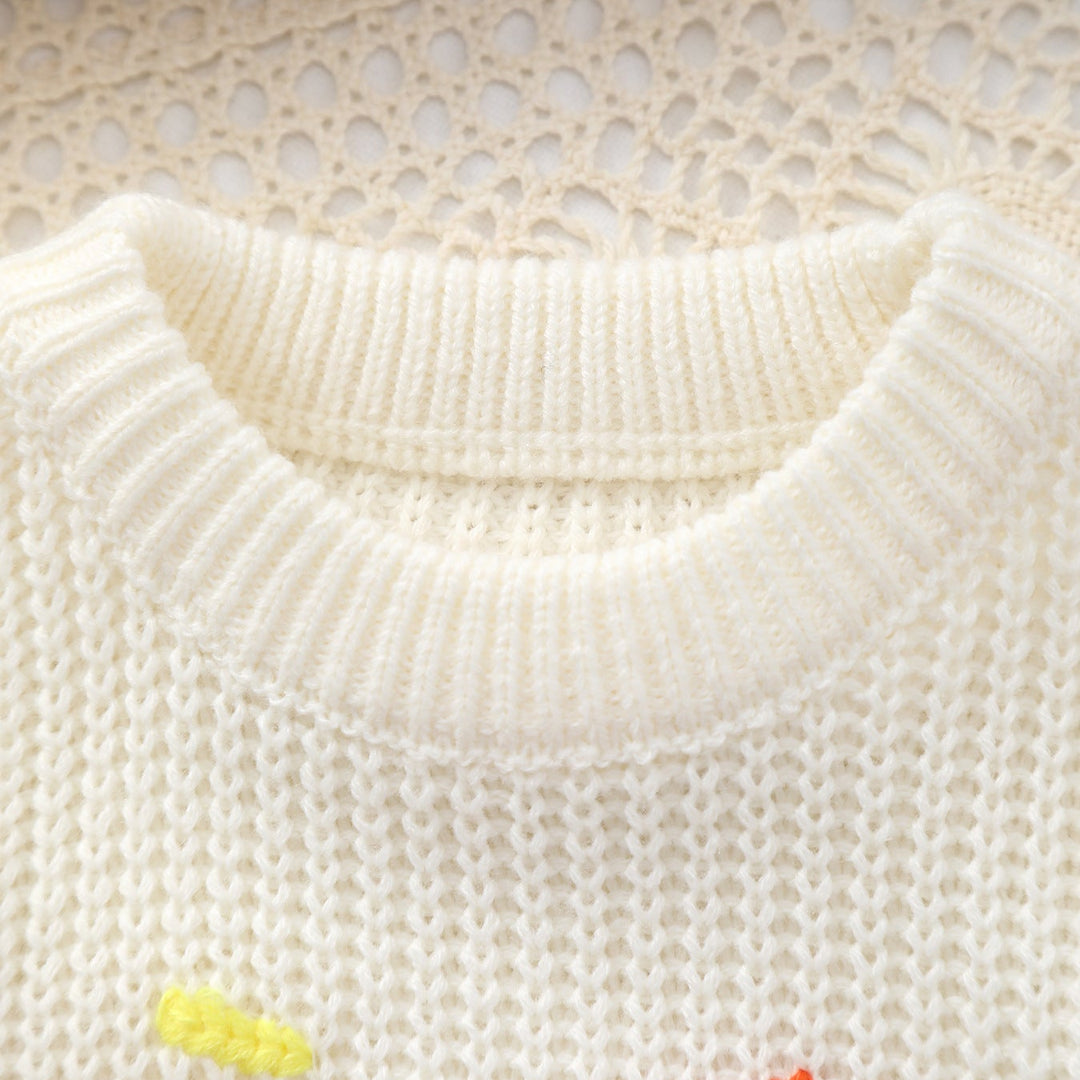 Sweet Birthday Baby Girl Sprinkle Knit Sweater