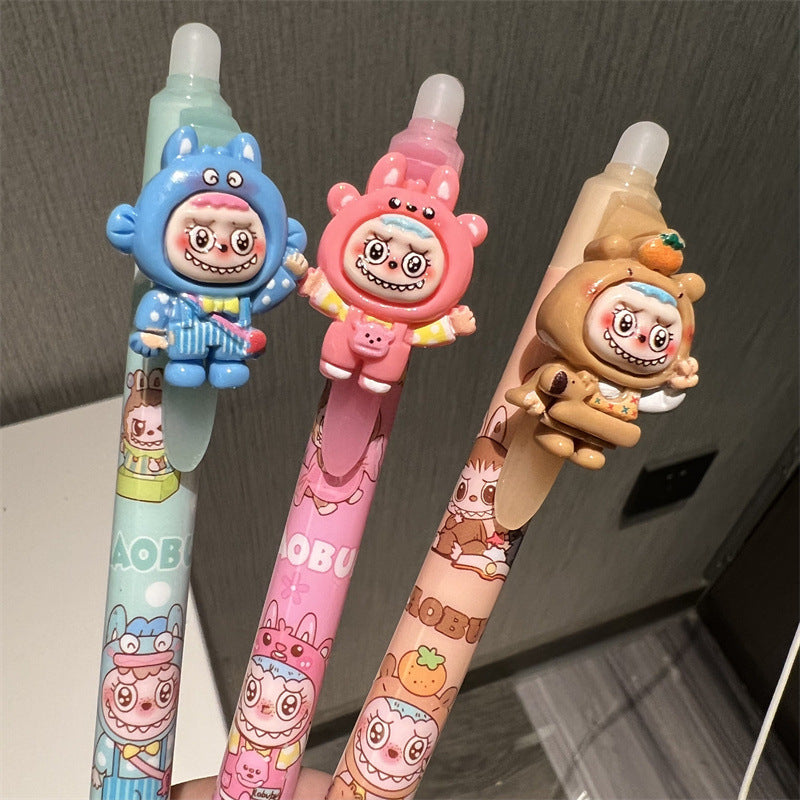 Labubu erasable press gel pen-6pcs set
