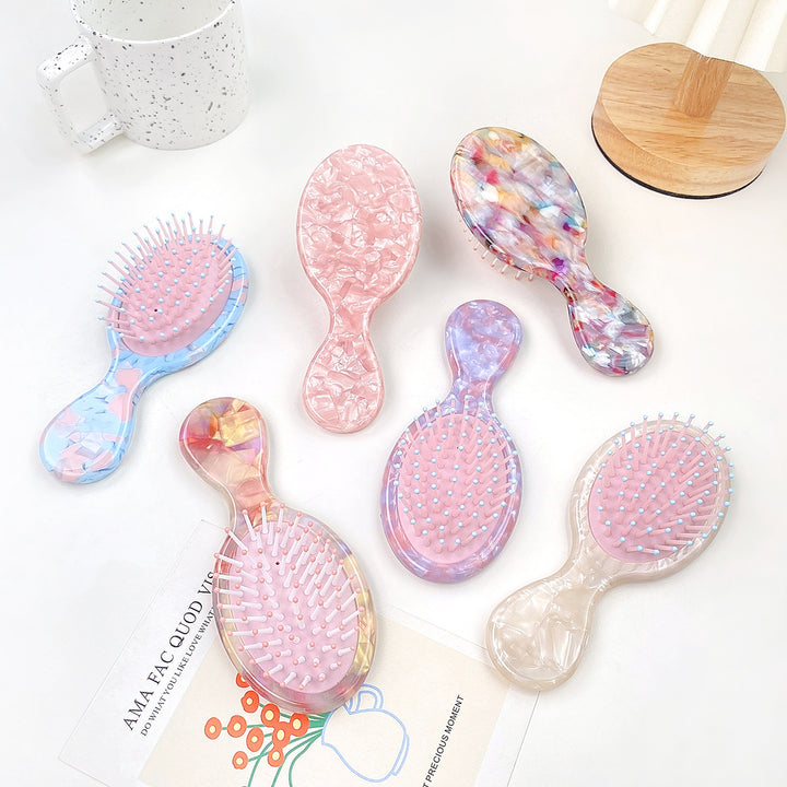 Acetate colorful air bag comb small portable massage comb