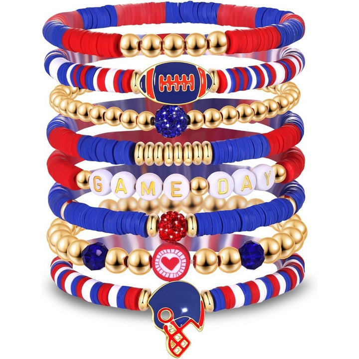 Football Game Day multi-layer beaded bracelets