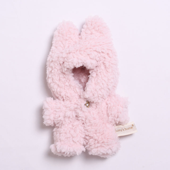 Pink furry Plush jumpsuit for labubu