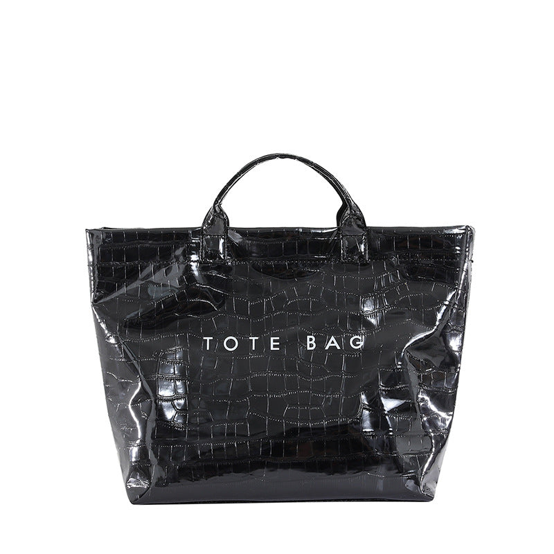 Large capacity simple trendy tote bag for women