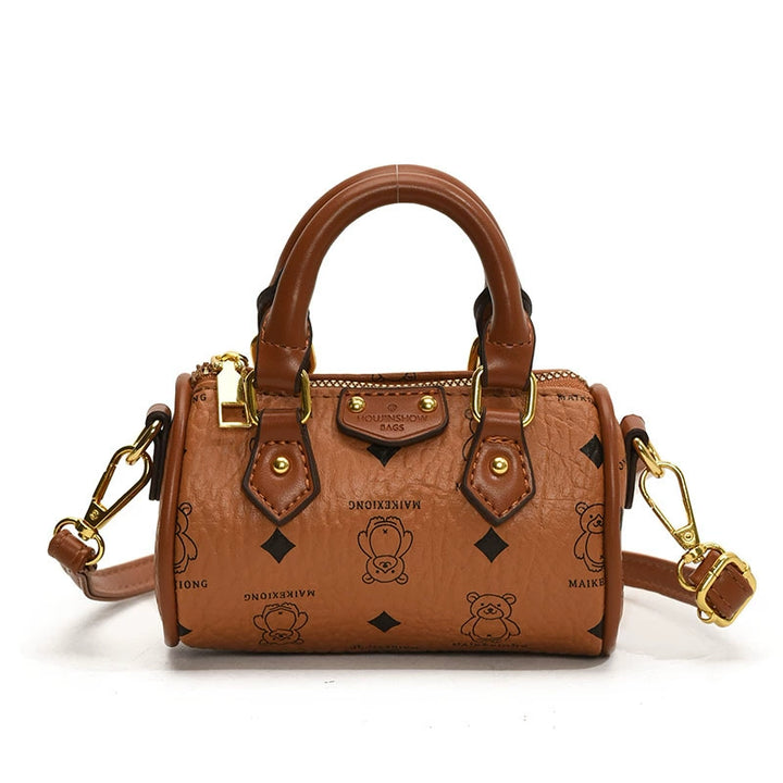 Bear print mini pillow bag girls shoulder bag