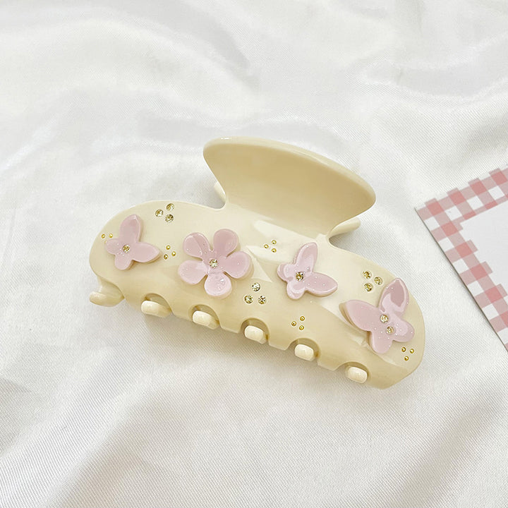Acetic diamond summer hair shark clip for women
