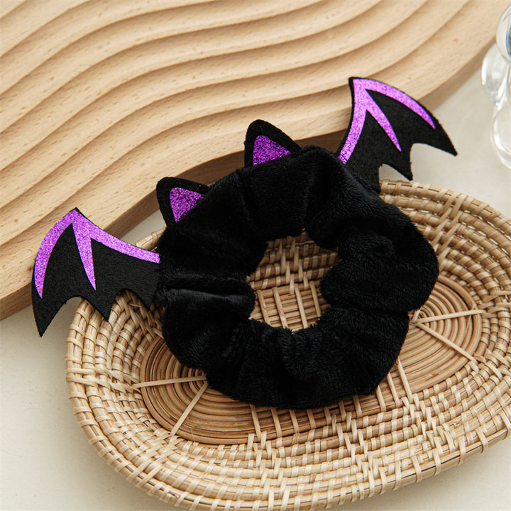 Halloween Hair Accessories Party Bat Bow Intestine Hair Ring