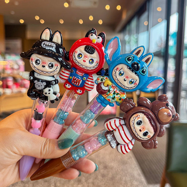 Cartoon dress-up labubu ballpoint pen black ink