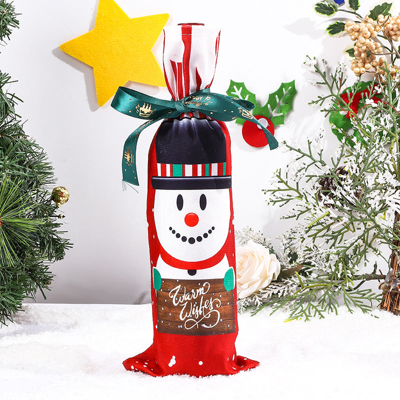 Christmas Wine Bottle Cover holiday creative decoration