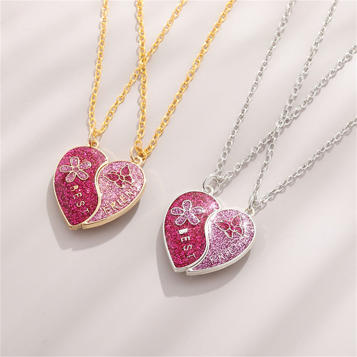 Valentine's Heart-shaped magnetic necklace for best friends students gift
