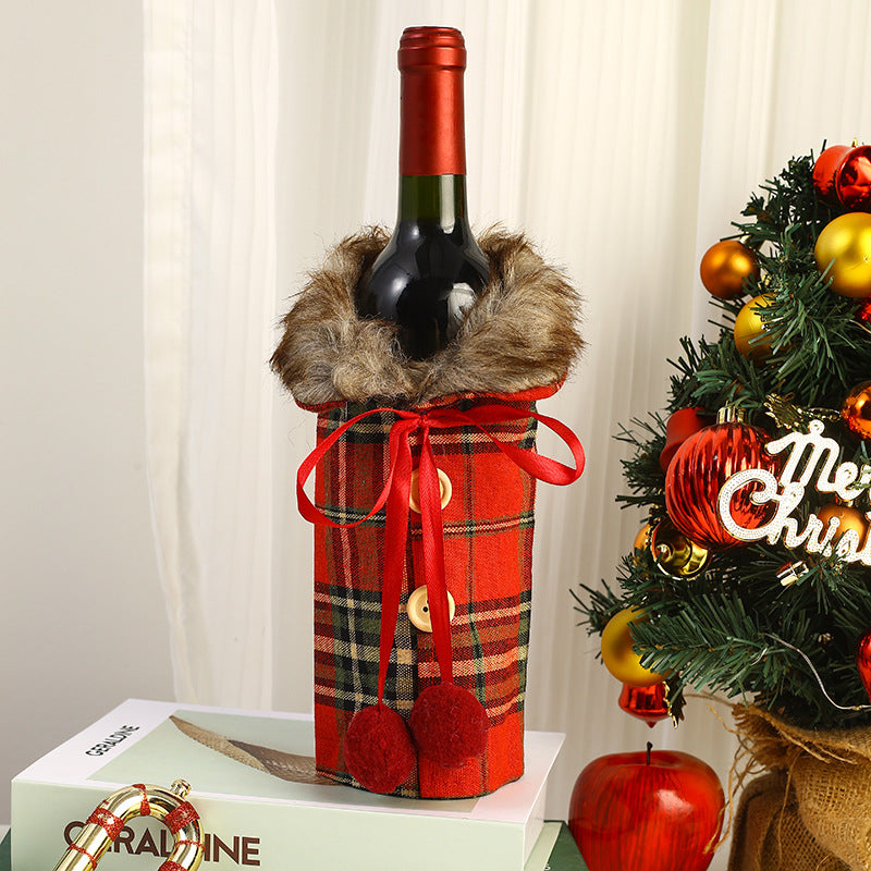 Christmas Wine Bottle Cover holiday creative decoration