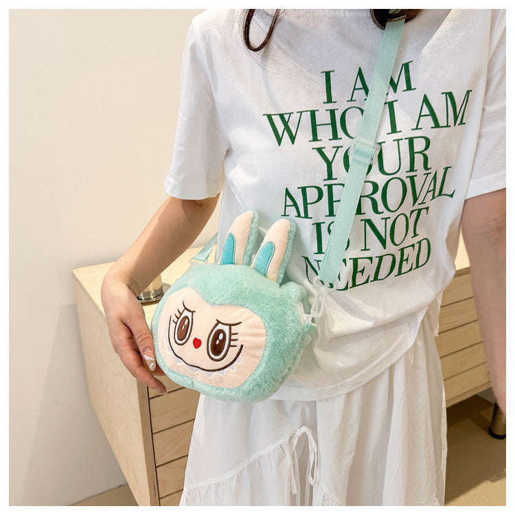 Labubu furry cute handbag labubu crossbody bag