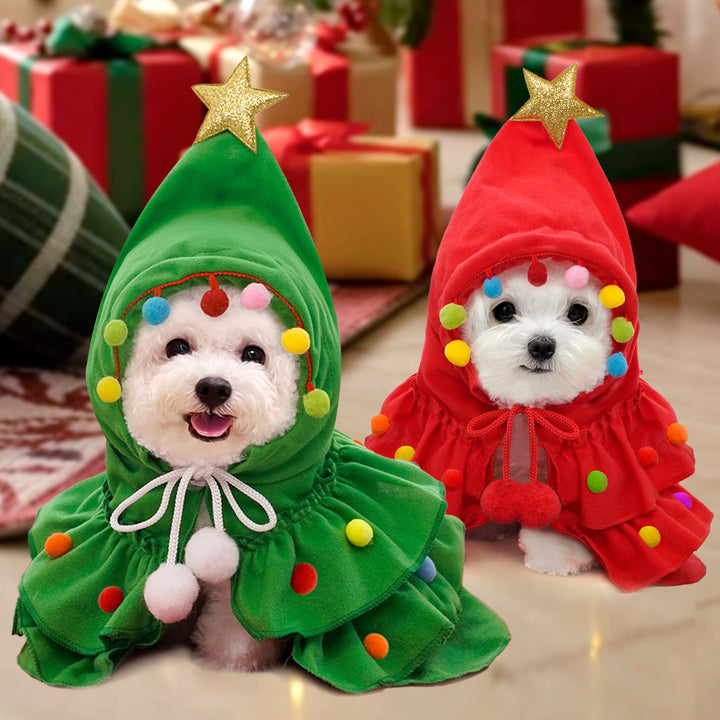 Dog Christmas costumes puppy&cat Christmas cape costumes