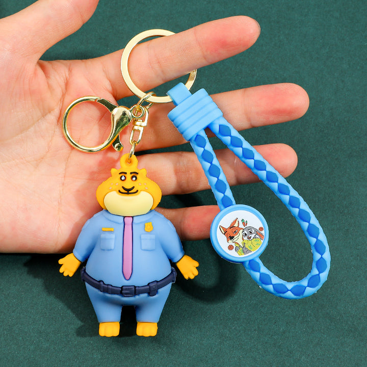 Zootopia character Silicone KeyChain Nick Judy pendant