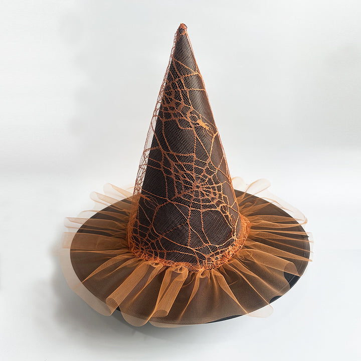 Halloween Glitter Mesh Witch Hat Party dress hat