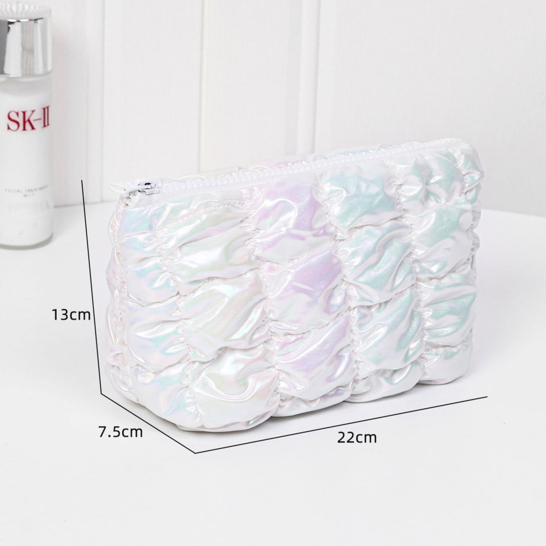 Puffer cosmetic bag portable toiletry storage bag