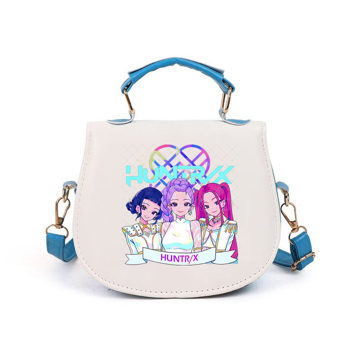 Kpop Demon Hunter small PU handbag shoulder bag-blue