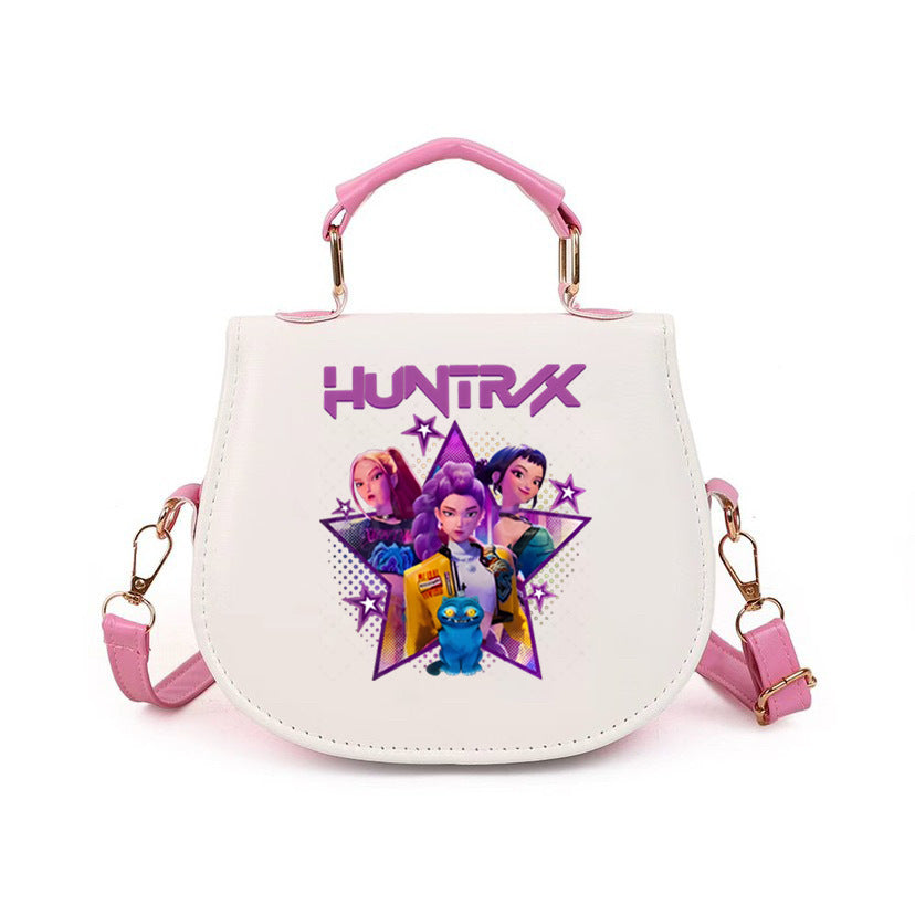 Kpop Demon Hunter small PU handbag shoulder bag-pink