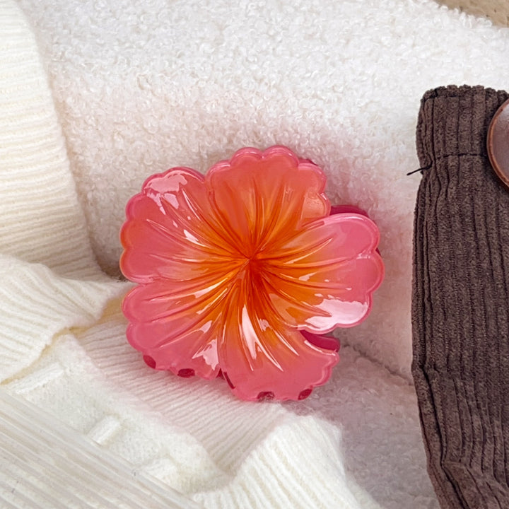 Flower-Shaped Hair Clip Gradient Color Hair clip for Vacation