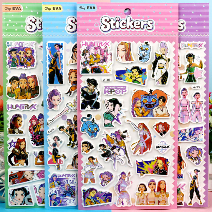 KDH K-pop inspired EVA Laser 3D Bubble Stickers