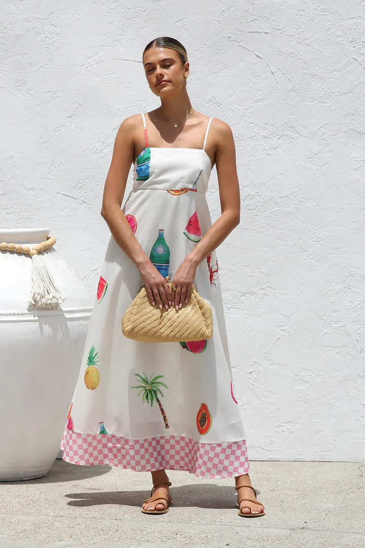 Seaside beach Sling Swing Dress for holiday