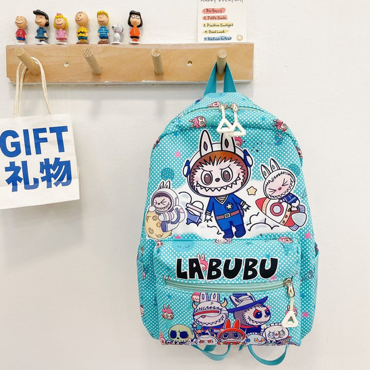 Lightweight large capacity children's labubu school backpack