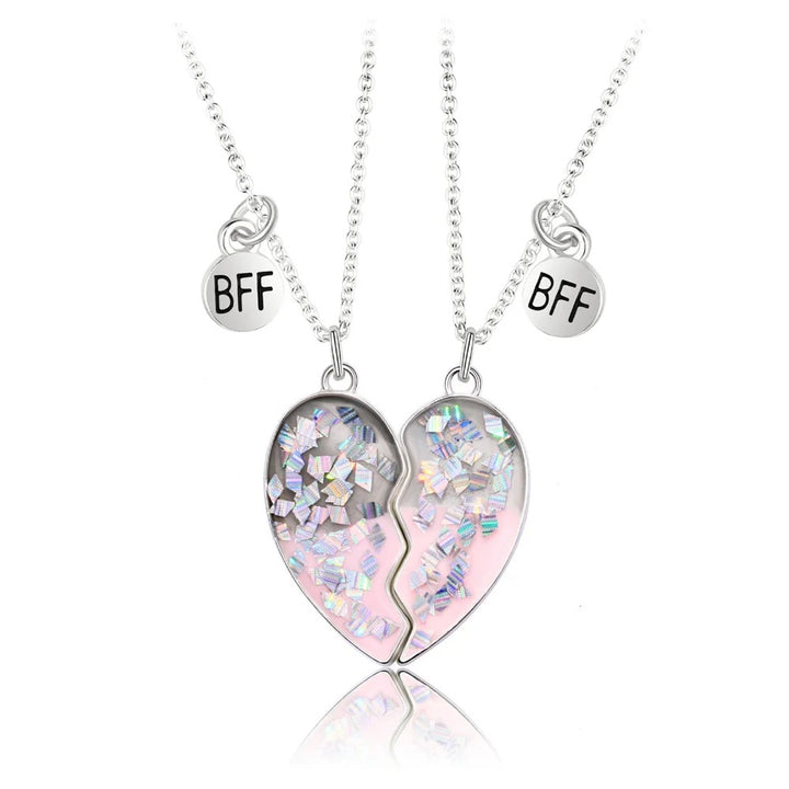Valentine's Heart-shaped magnetic necklace for best friends students gift