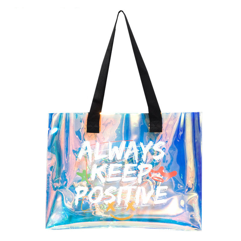 Laser PVC transparent jelly bag beach waterproof bag