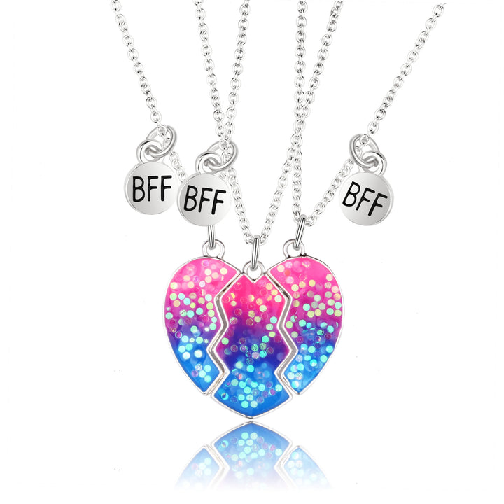 Valentine's Heart-shaped magnetic necklace for best friends students gift