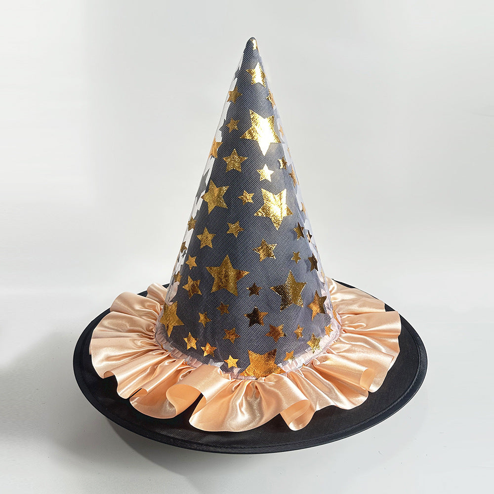 Halloween Glitter Mesh Witch Hat Party dress hat