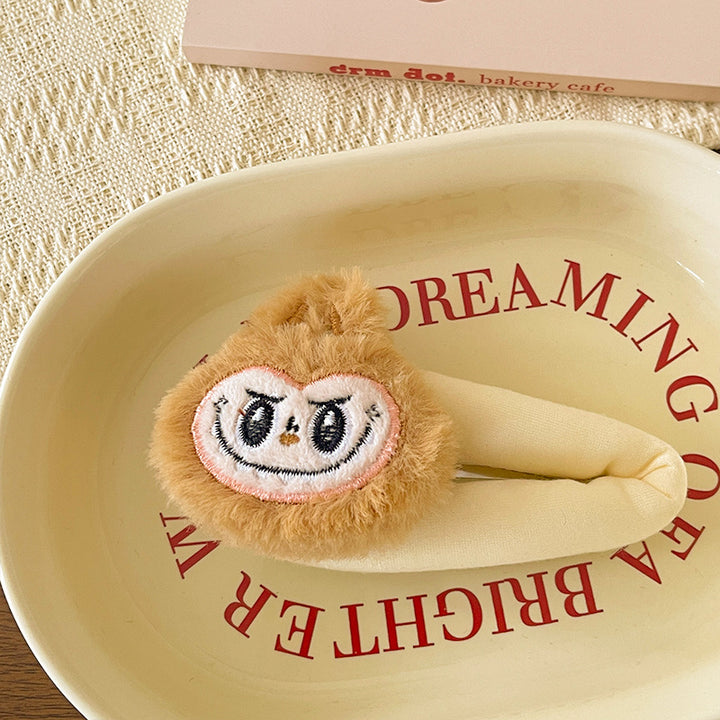 Labubu plush duckbill hair clip