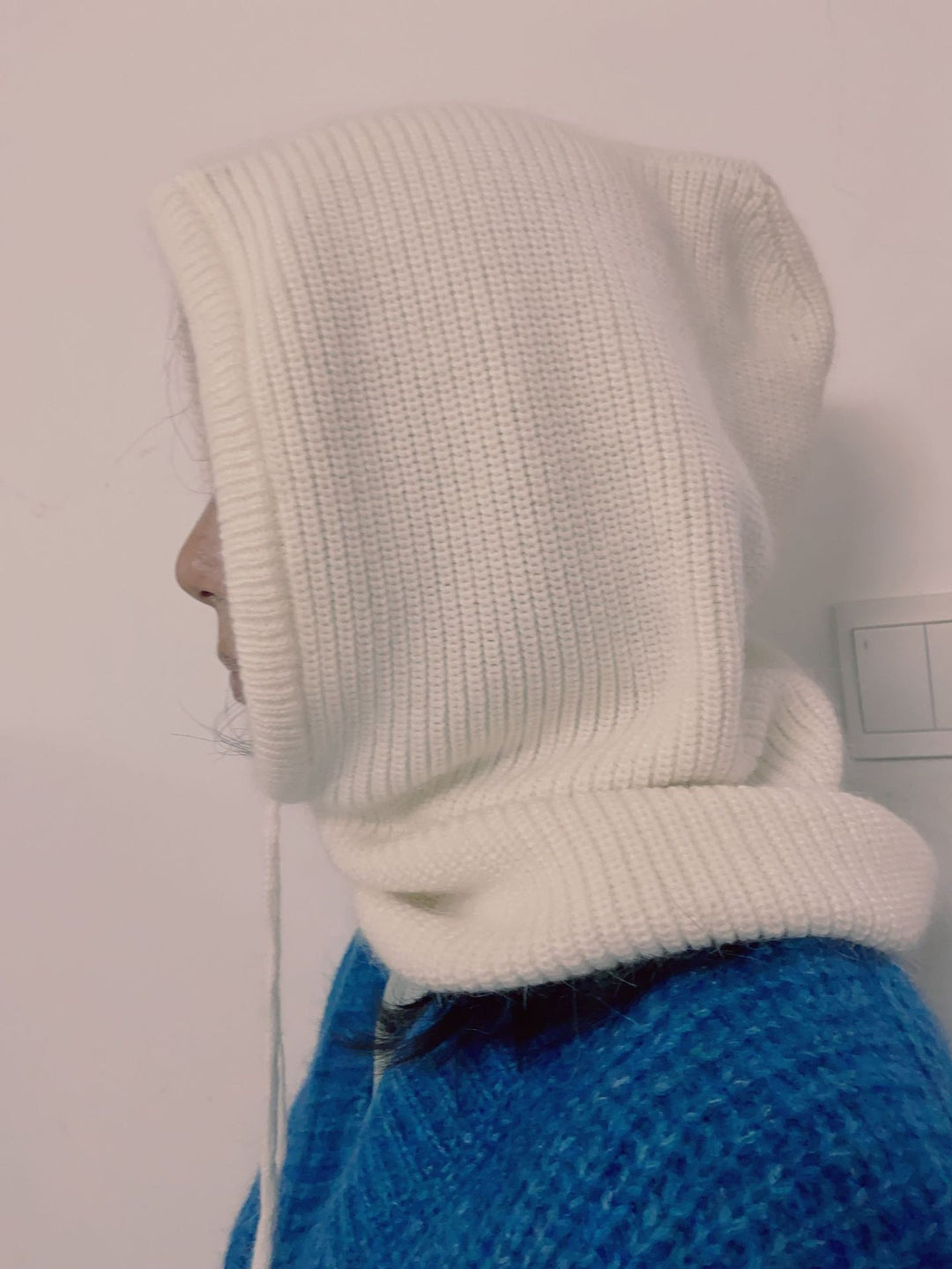 Balaclava knitted hat warm neck warmer