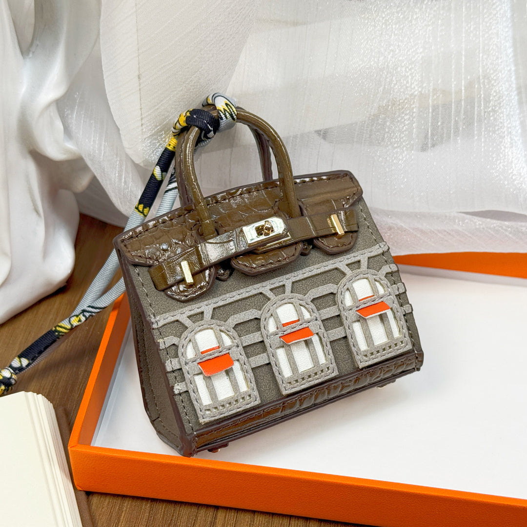 Mini House Bag Charm designer Bag Pendant-Retro series