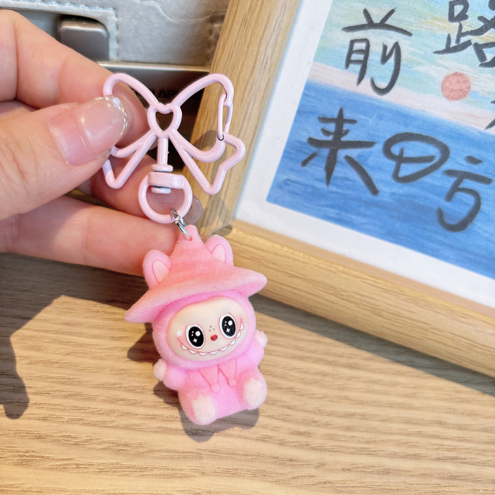 Magic witch hat labubu keychain Halloween gift